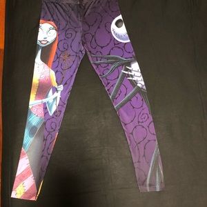 Jack and Sally Nightmare Before Christmas leggings